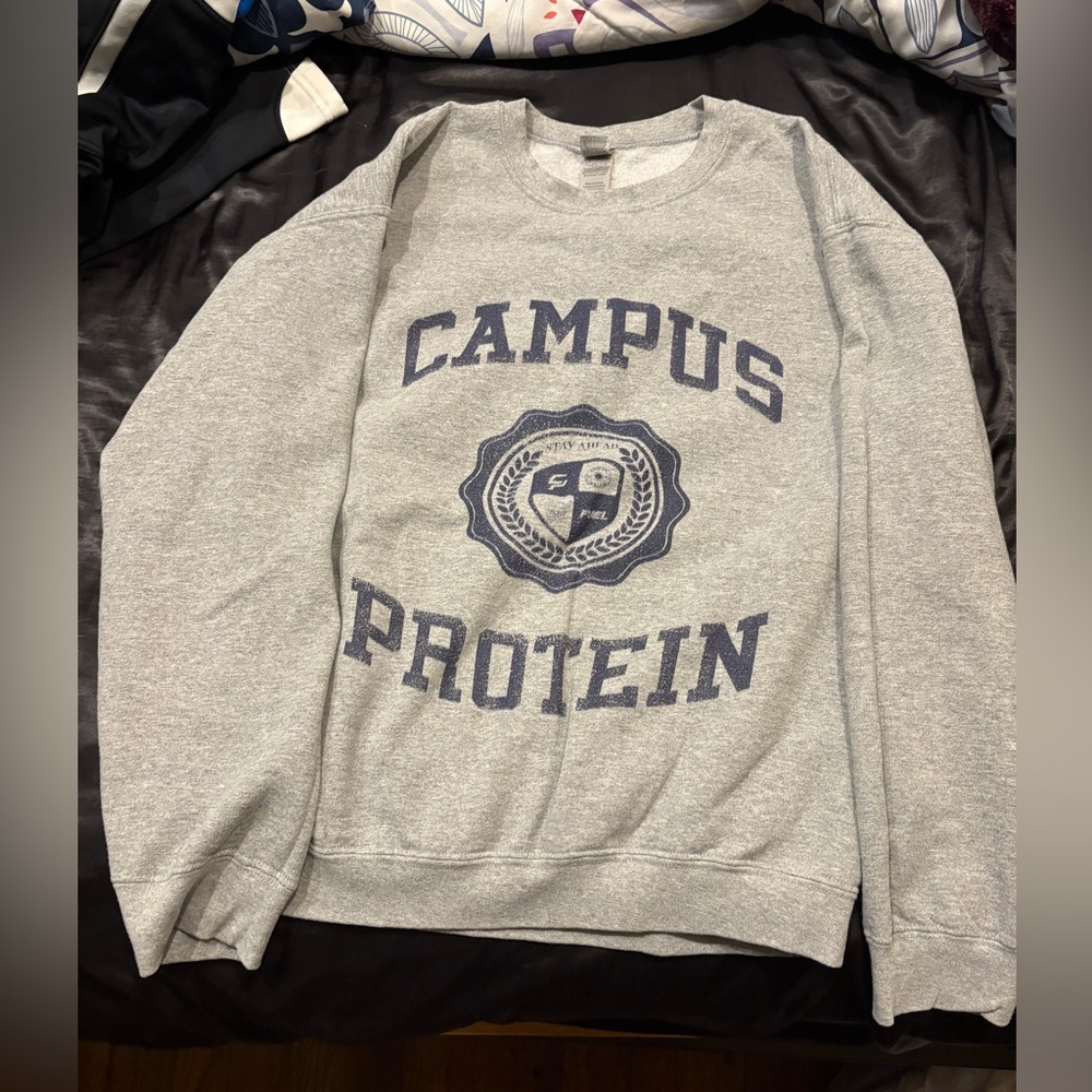 Gray Sweatershirt Campus Protein